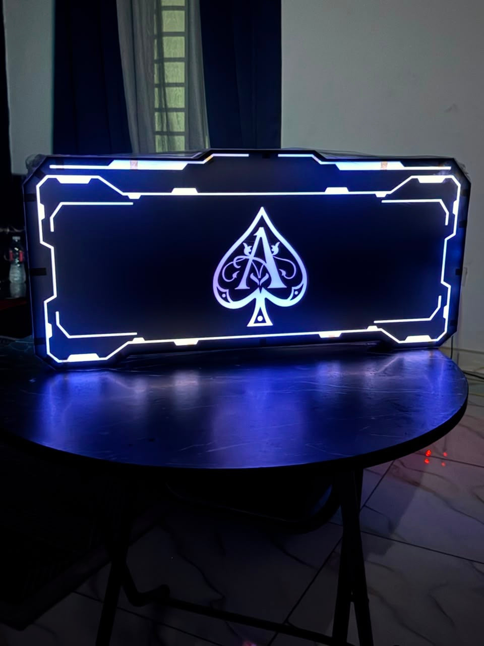 App-programmable LED club sign / VIP bottle presenter