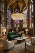 Royal Crown Crystal Chandelier – Gold & Clear