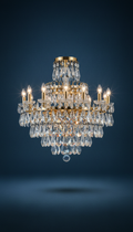 Crystal Chandelier With Faceted Prisms