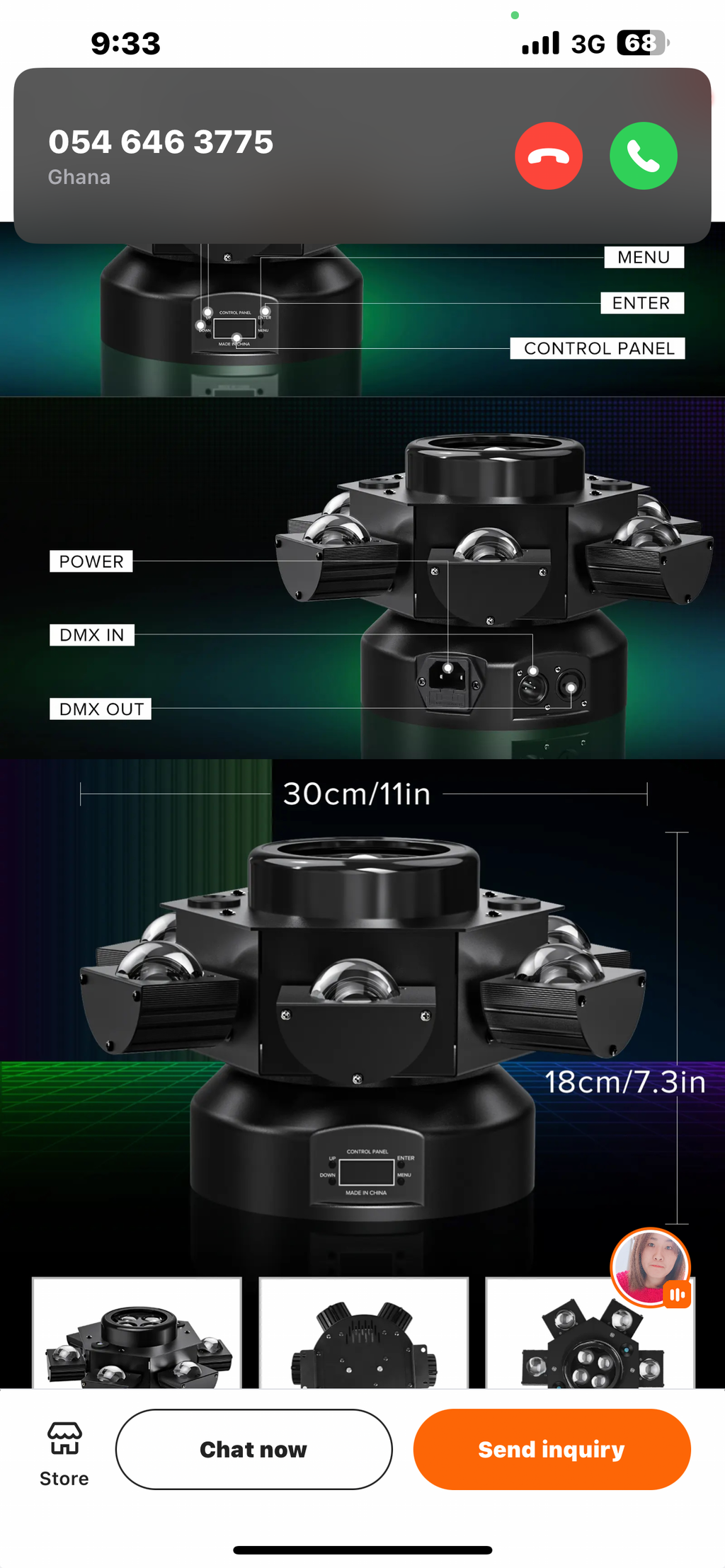 6arm bee eye beam moving head