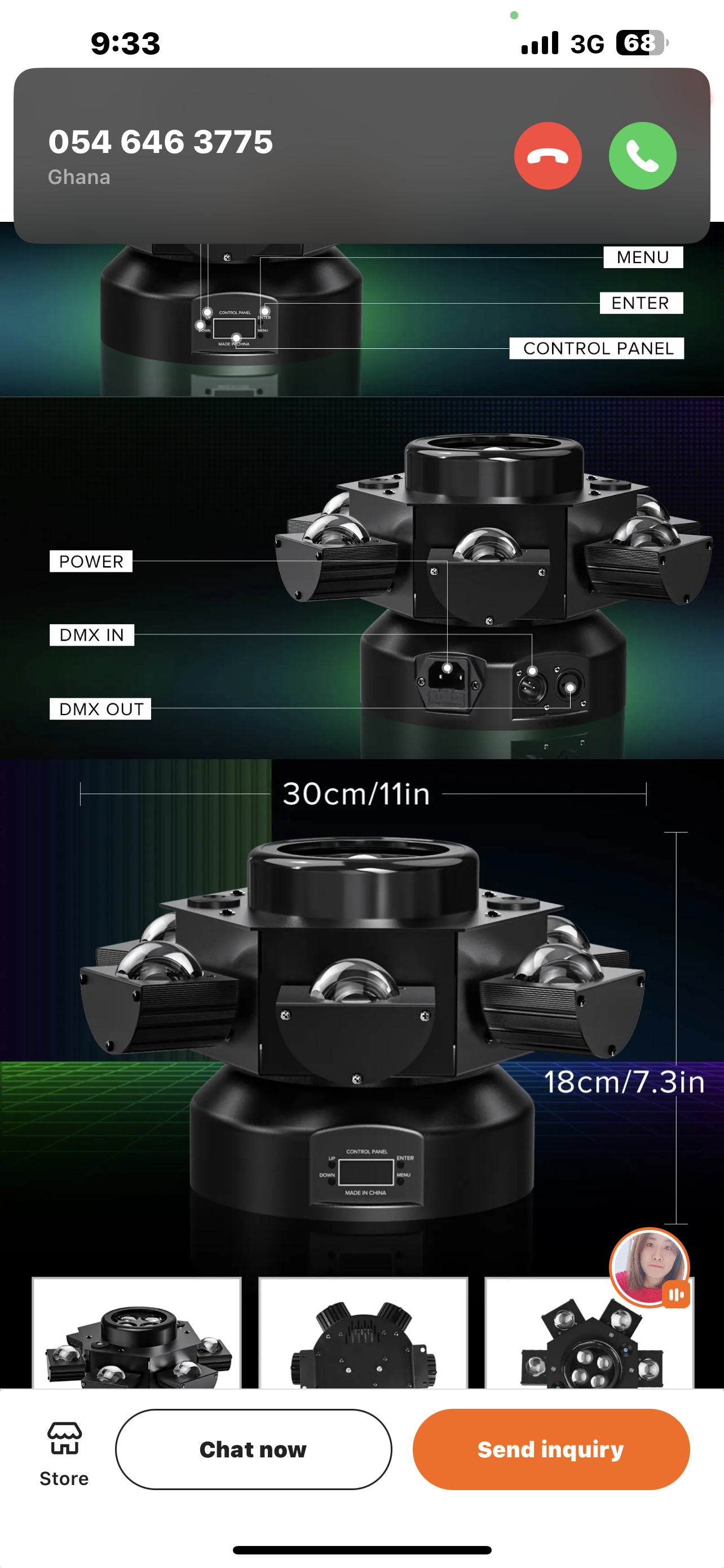 6arm bee eye beam moving head