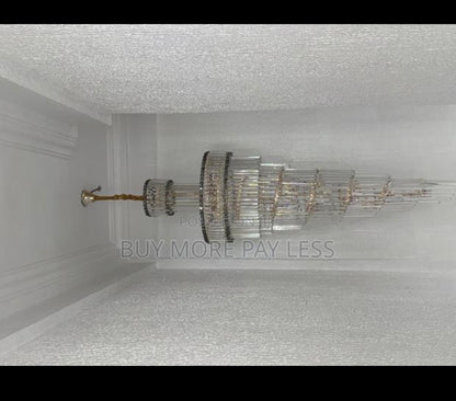 Long crystal LED chandelier