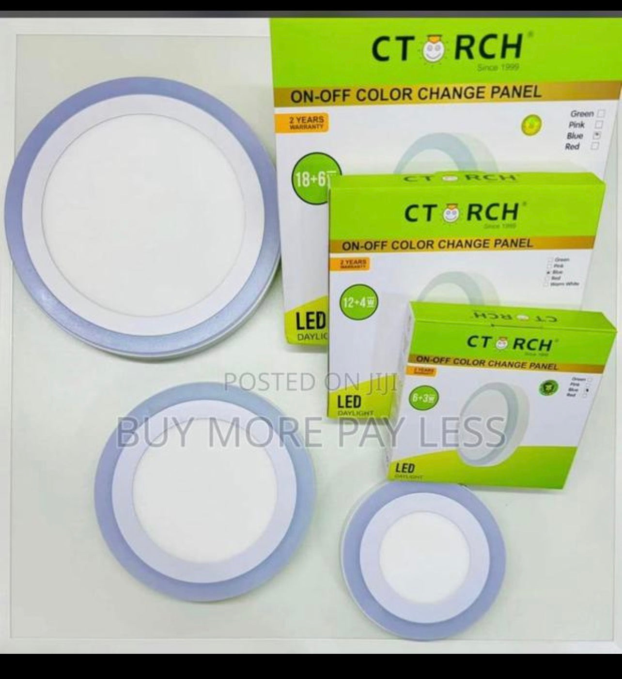 24watts Ctouch LED panel lights white and multicolored