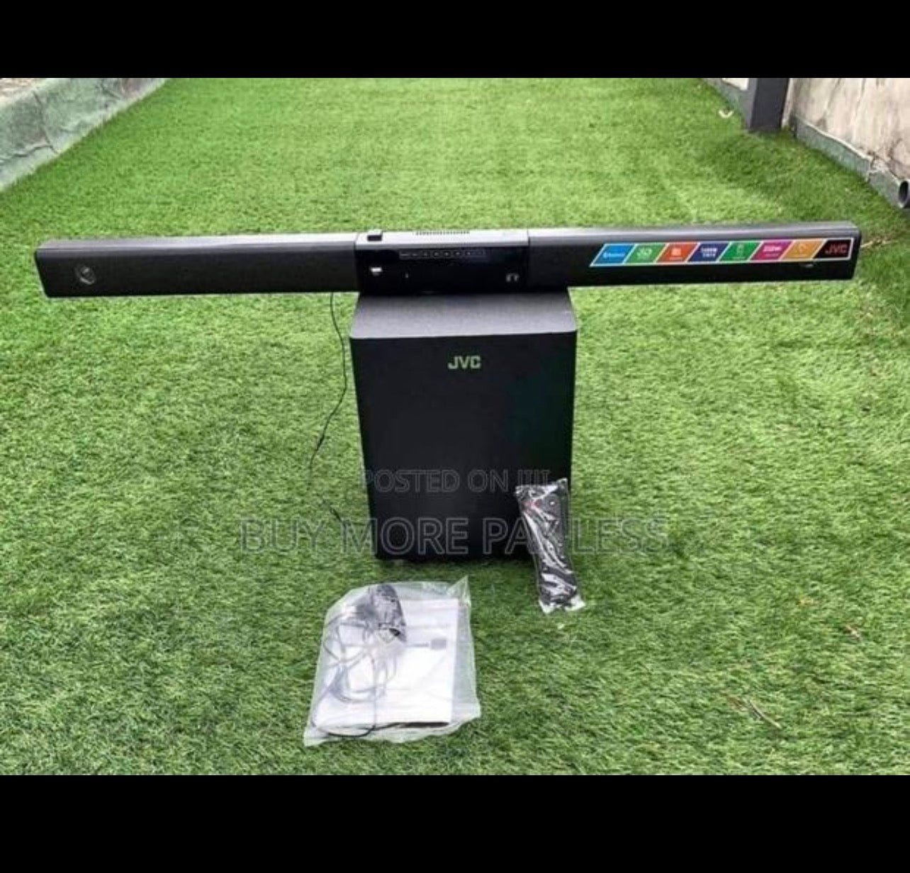 JVC soundbar and hoofer