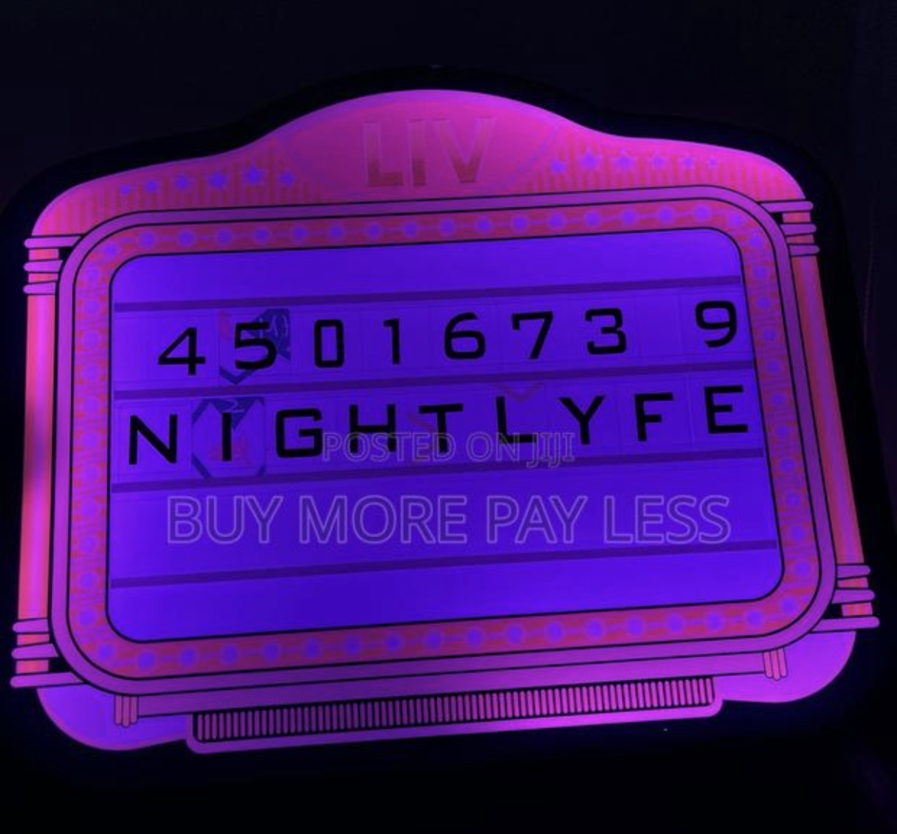LED Custom message board bottle presentation light