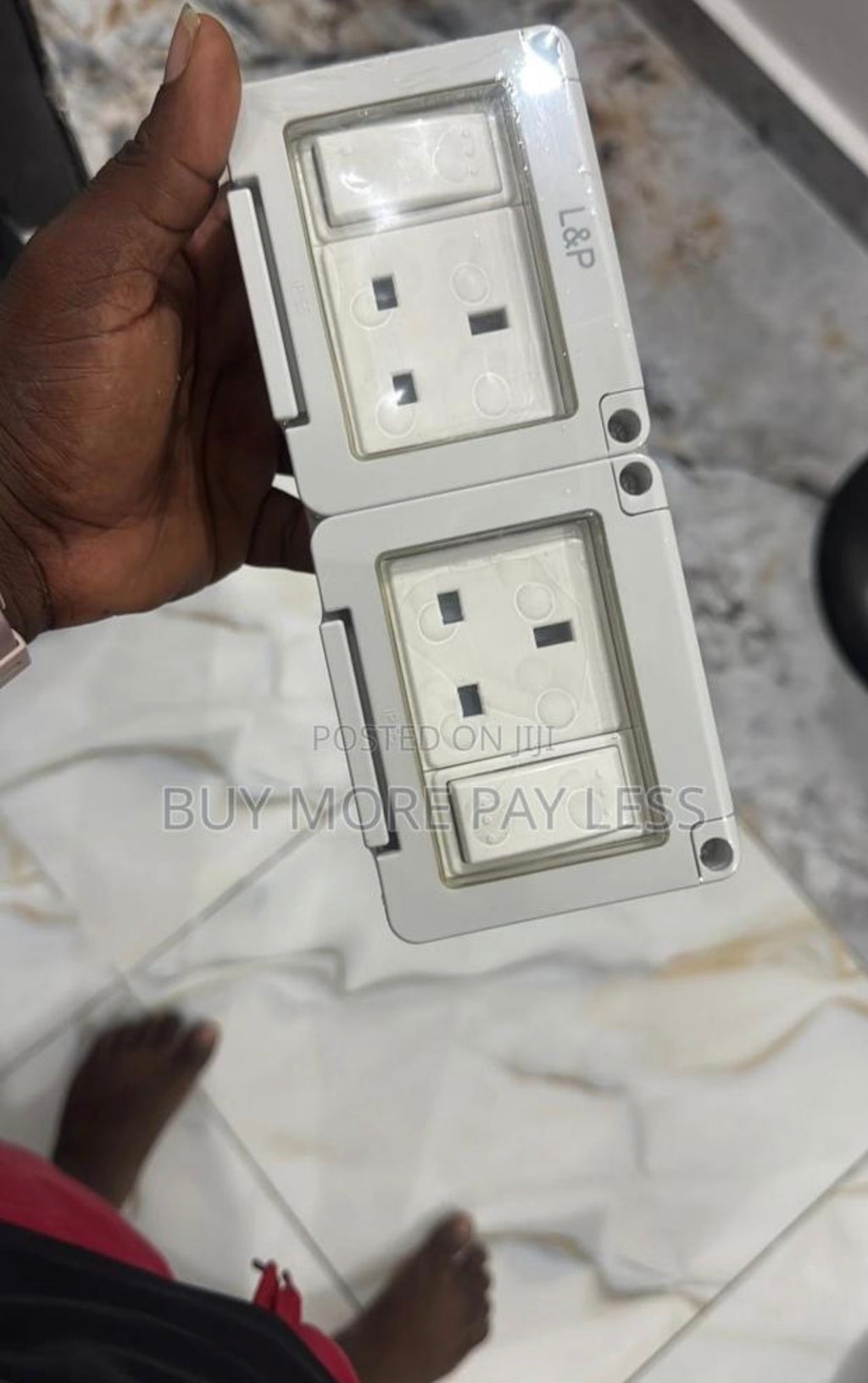 IP65 waterproof double socket