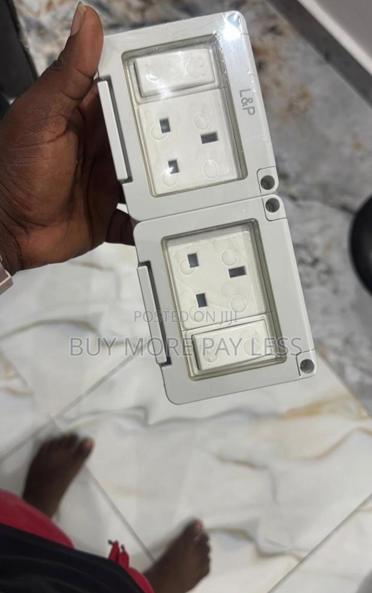 IP65 waterproof double socket