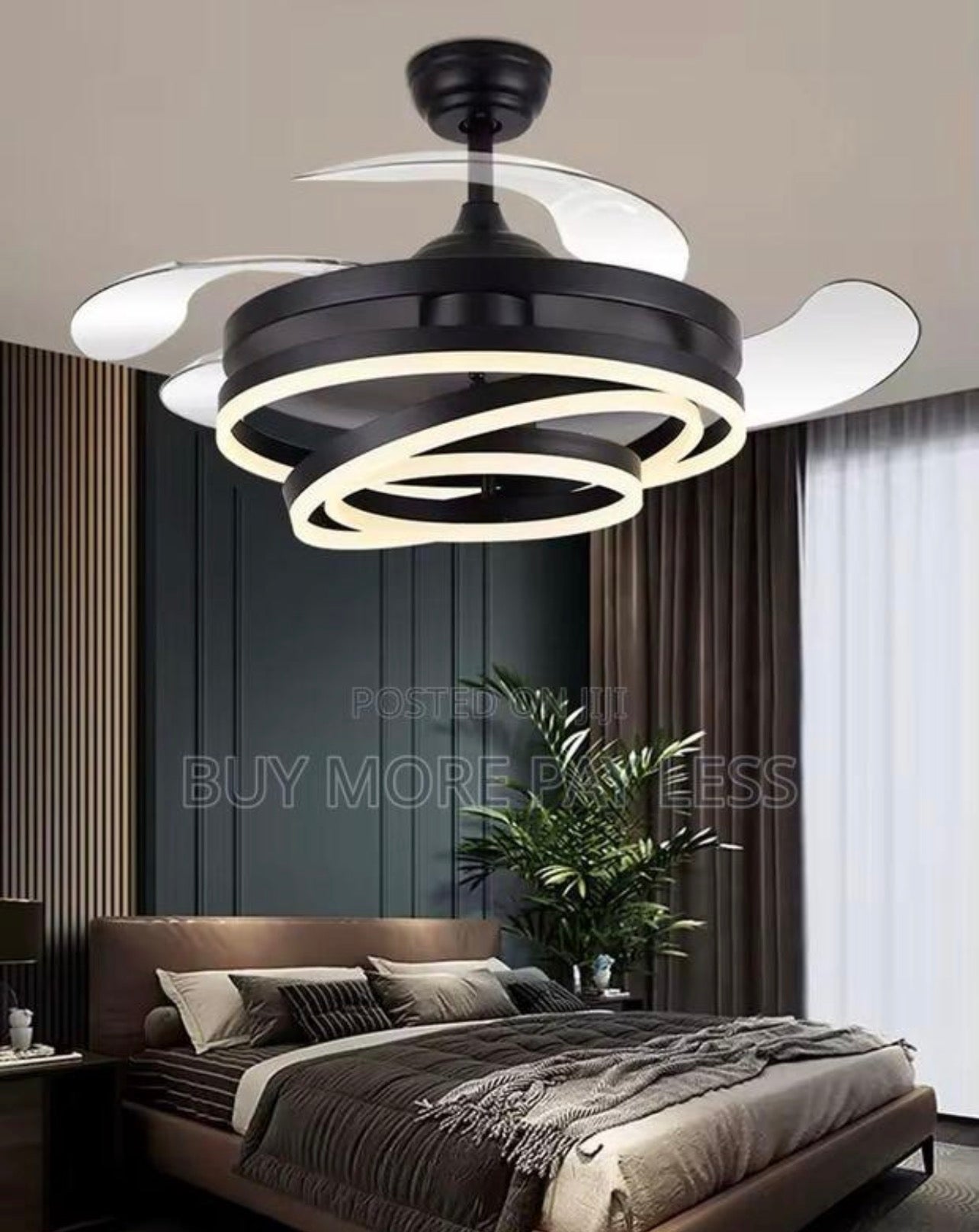 Chandelier with fan