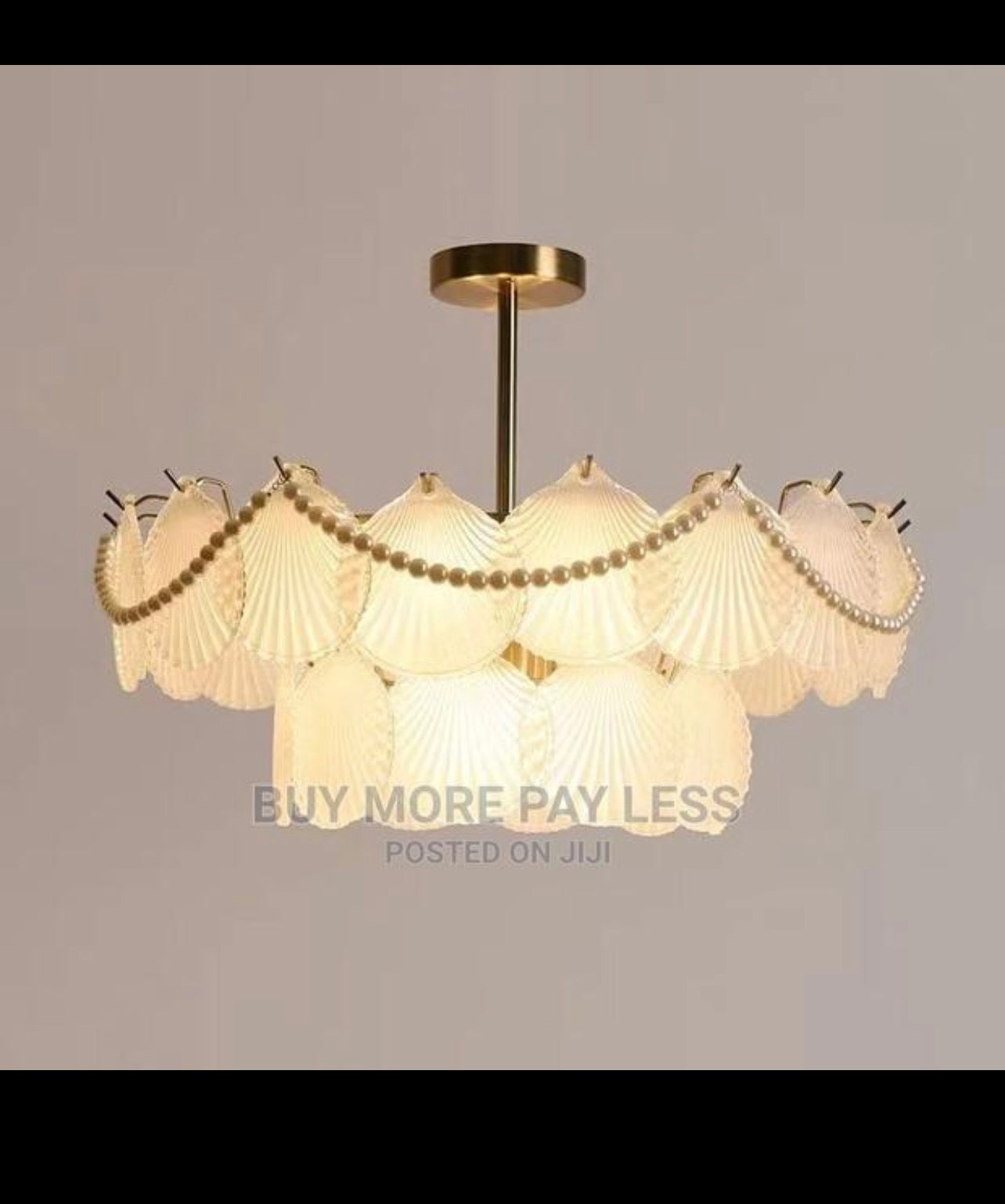 Golden crystal chandelier
