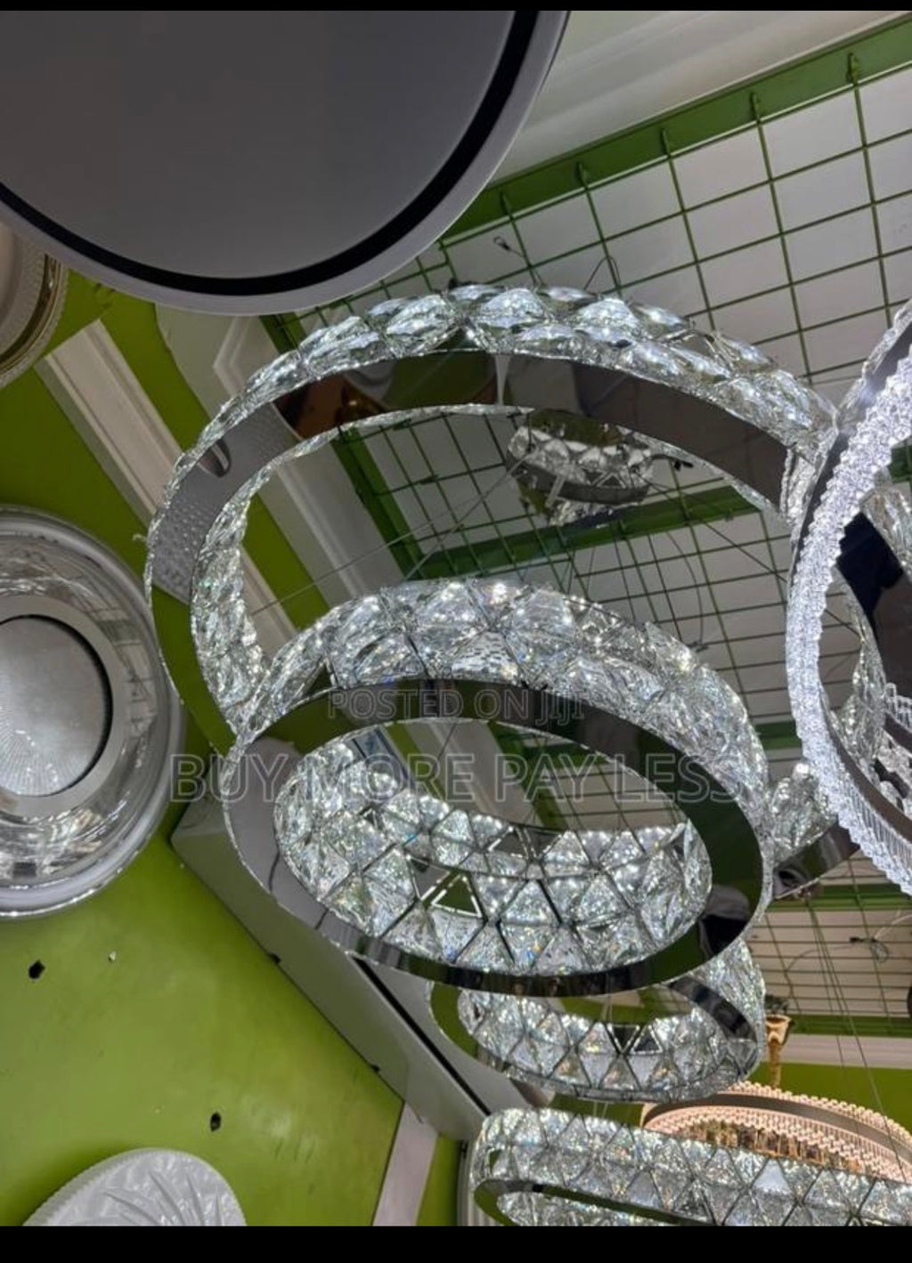 Multi ring LED crystal chandelier