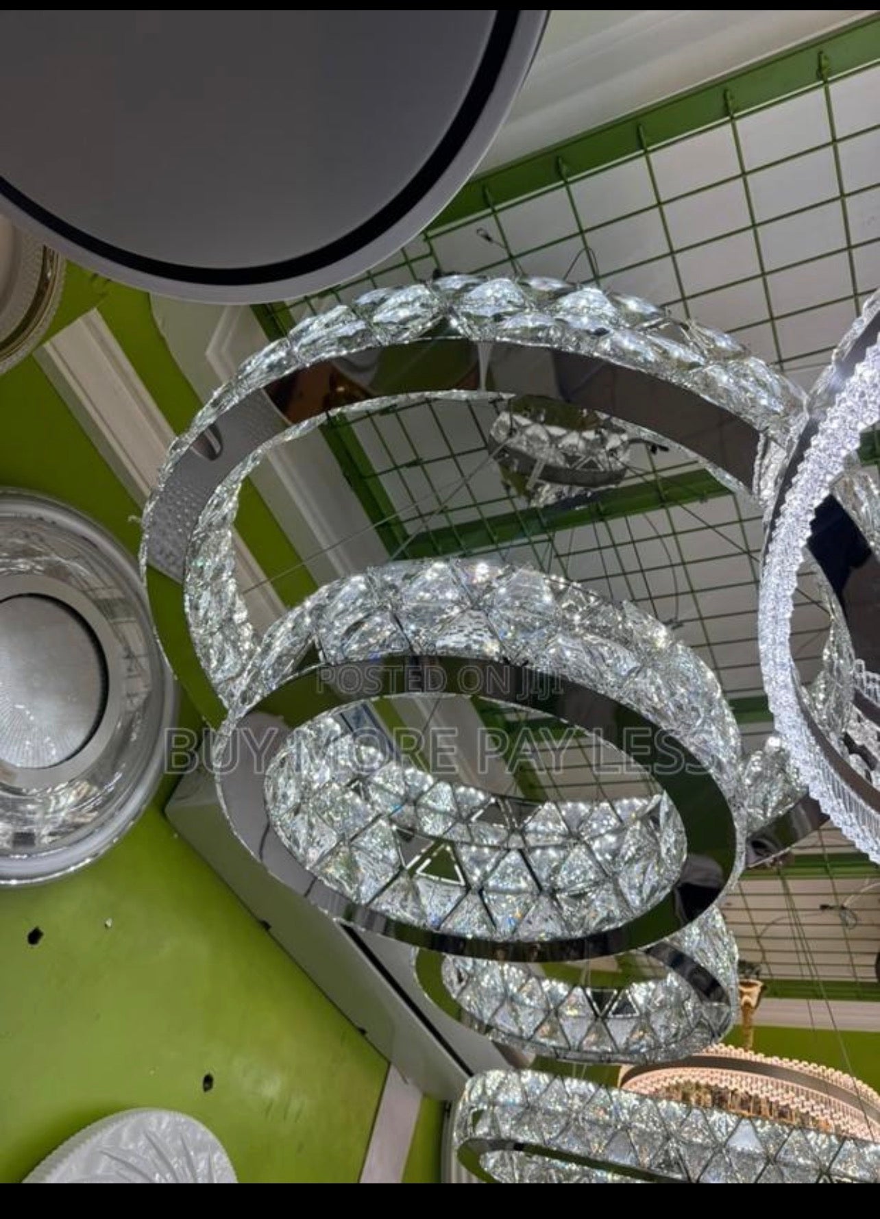 Multi ring LED crystal chandelier