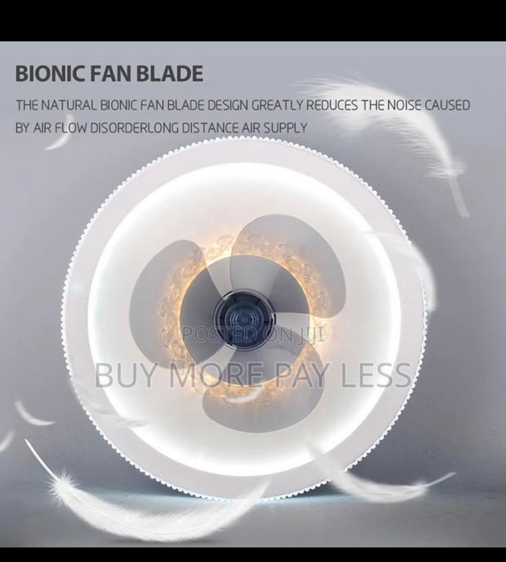 Creative design color changing ceiling fan with light