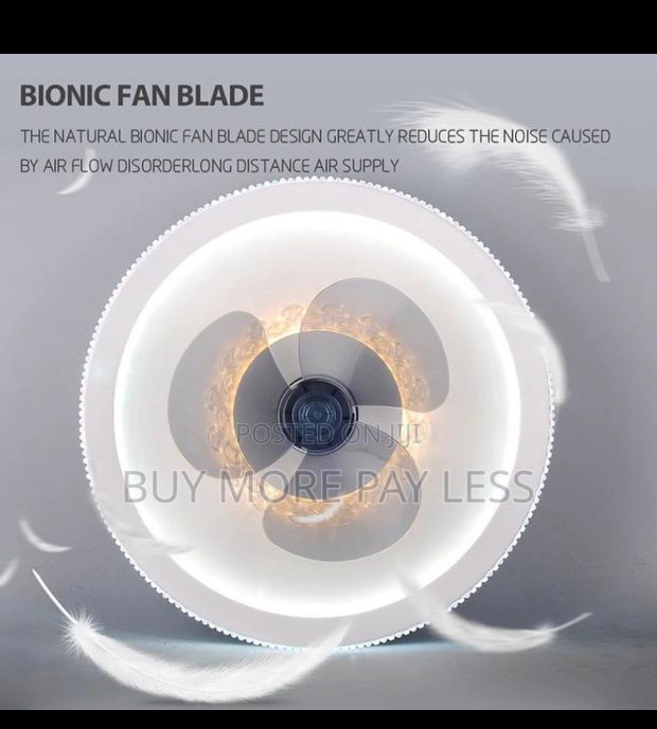 Creative design color changing ceiling fan with light