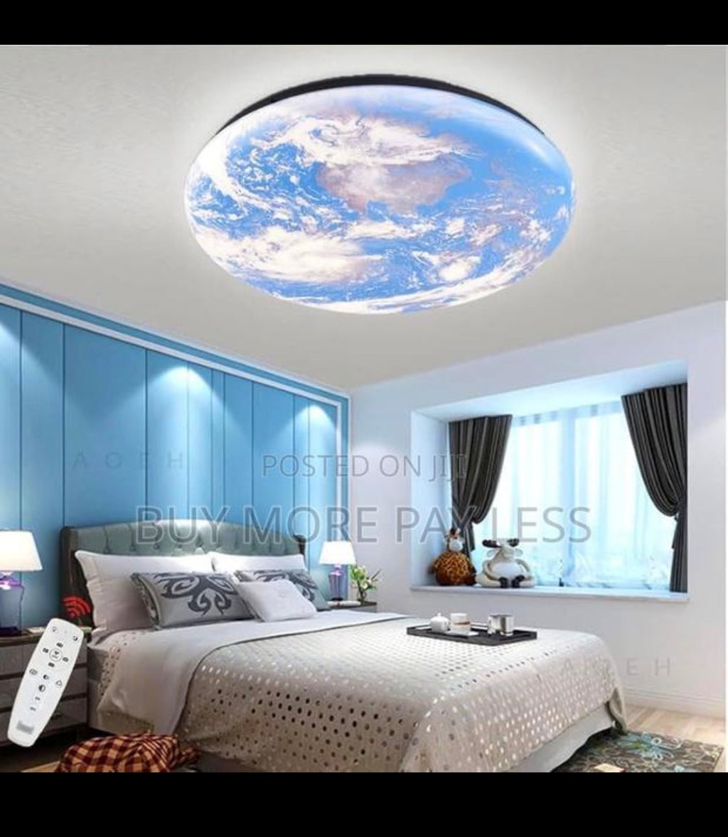 Galaxy nebula flush-mount LED ceiling light