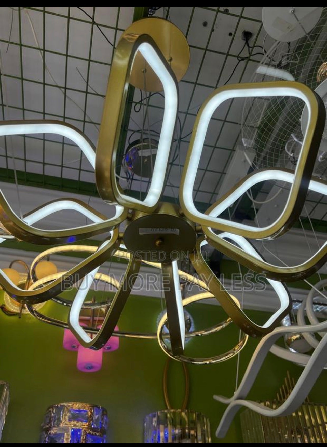 Modern LED petal chandelier