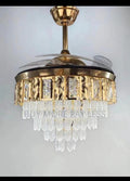Crystal chandelier with fan