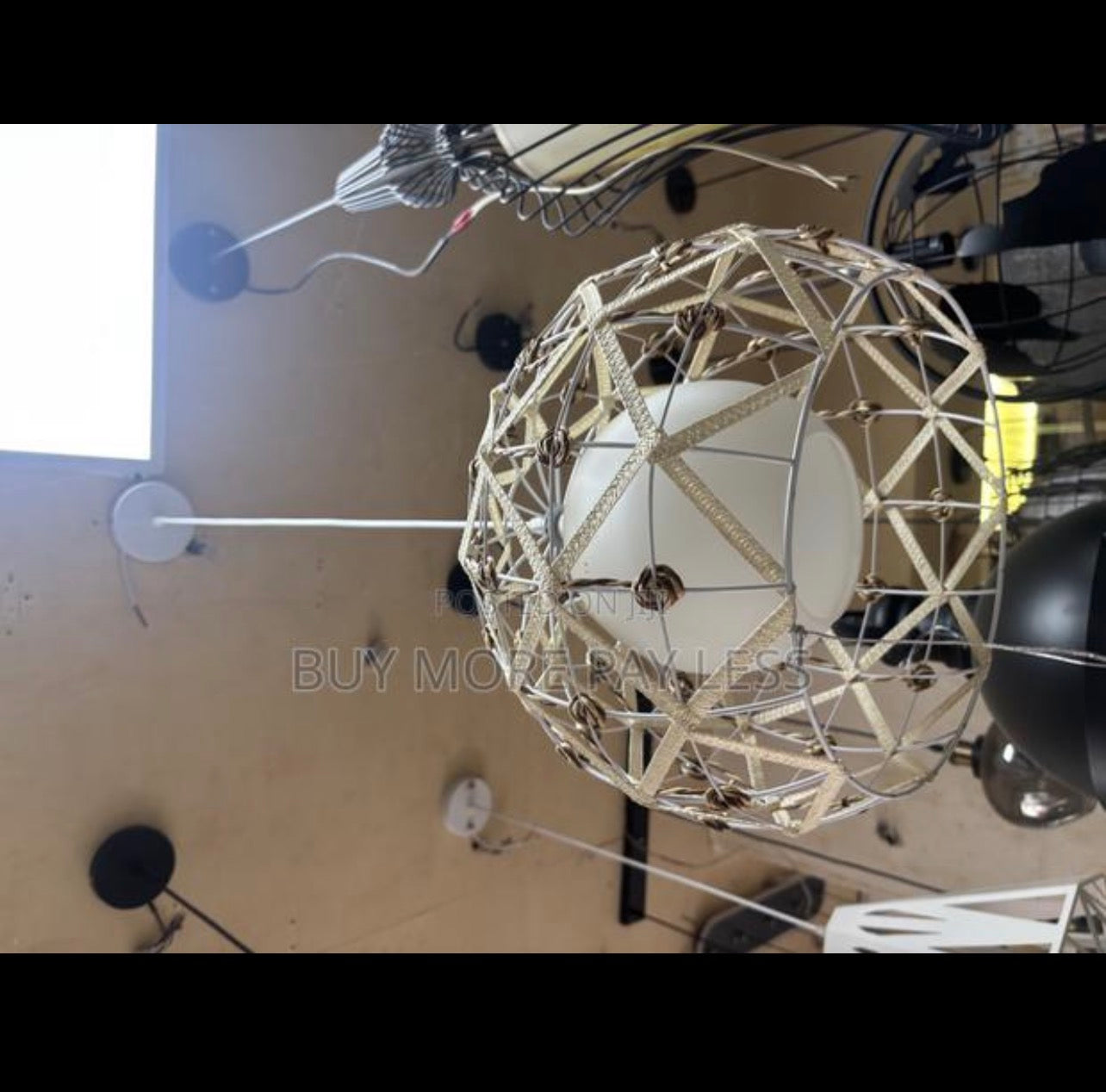 Round mesh weave ceiling light