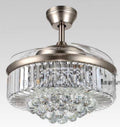 Crystal chandelier with fan