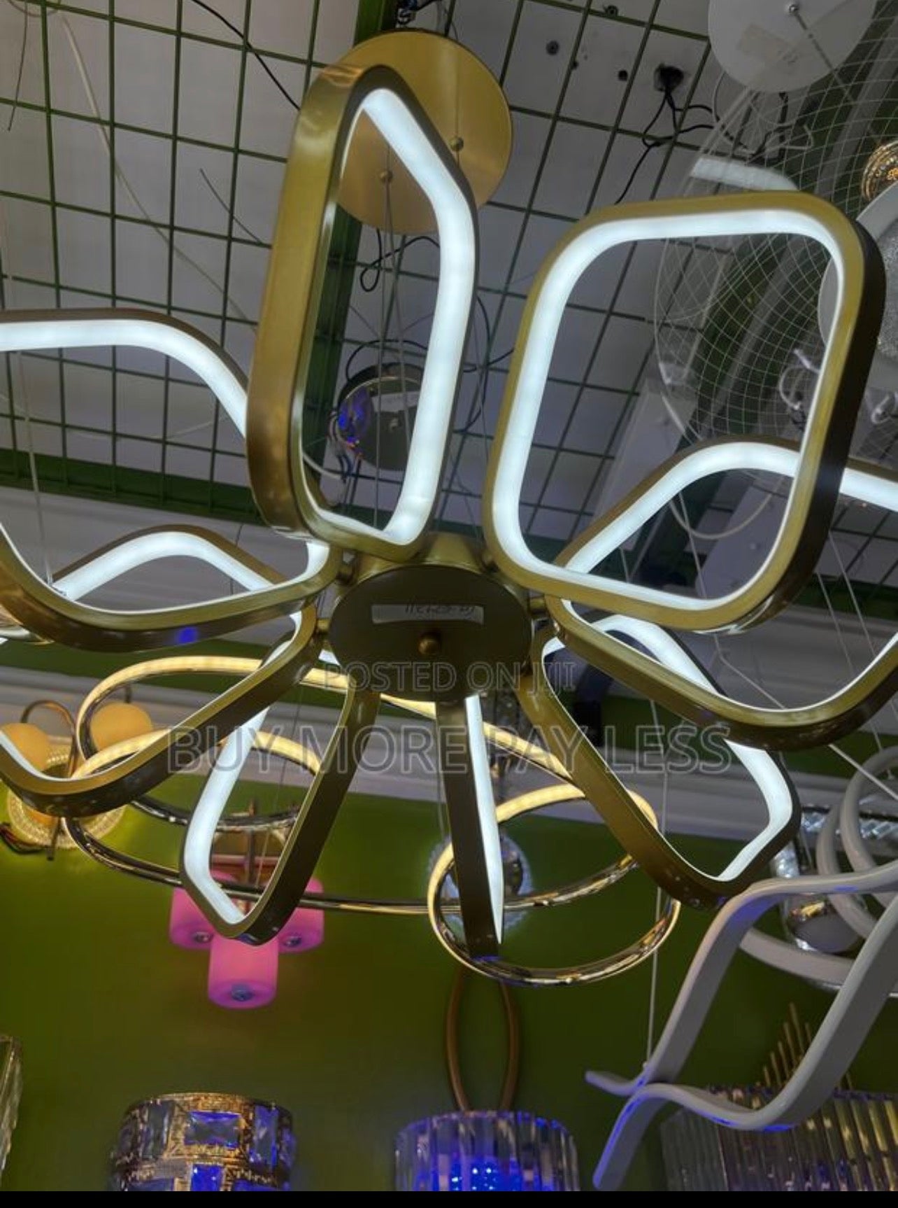 Modern LED petal chandelier