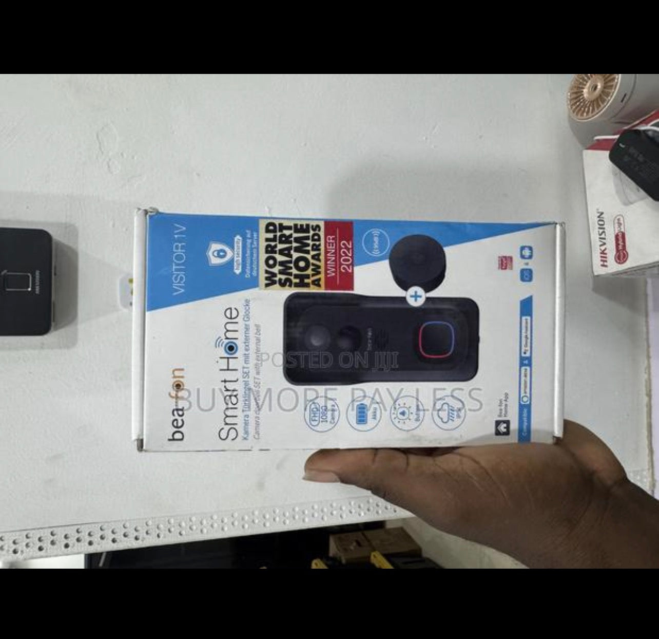 Smart doorbell wireless video camera with external bell