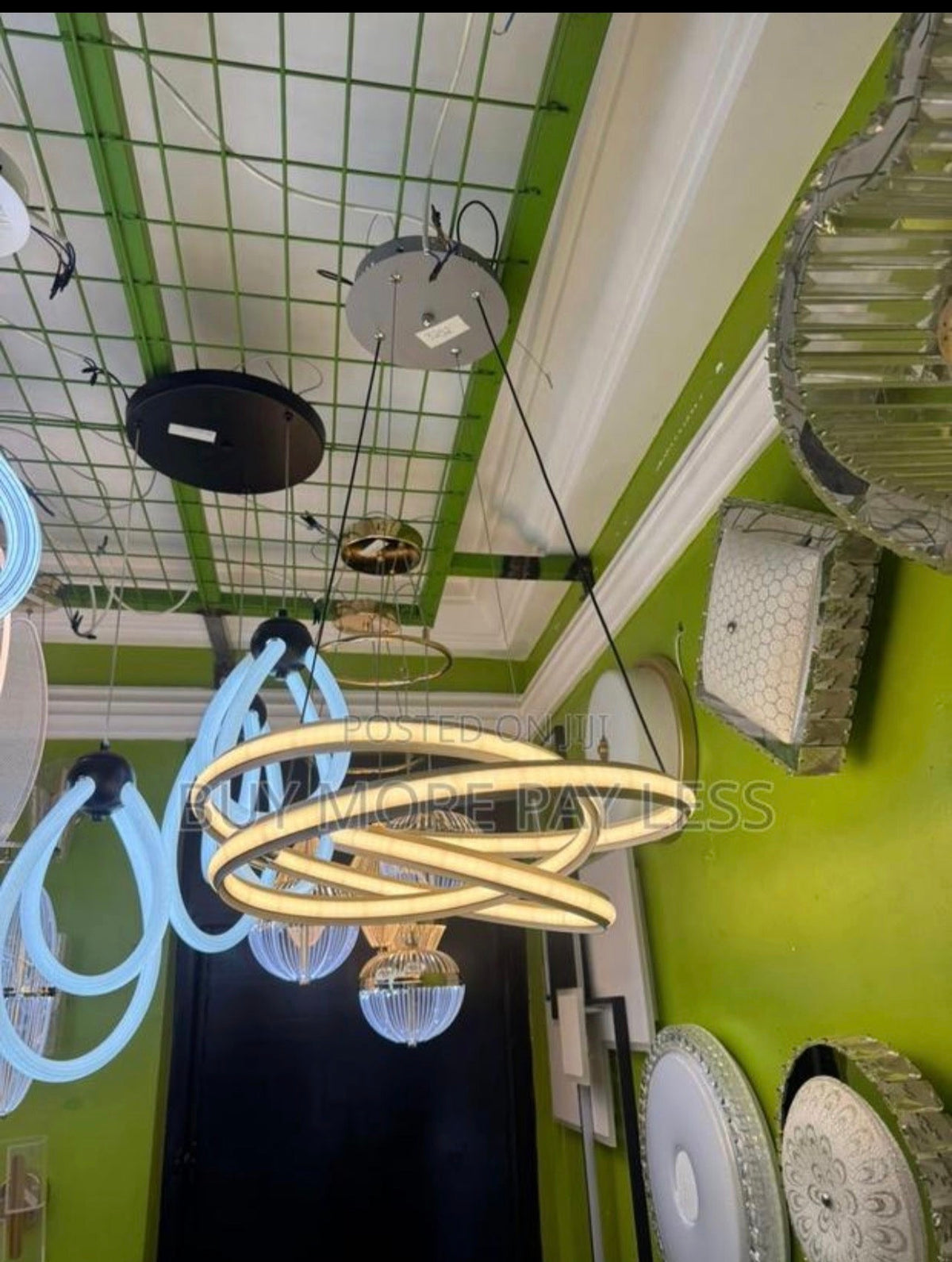 Modern 3-ring pendant light chandelier