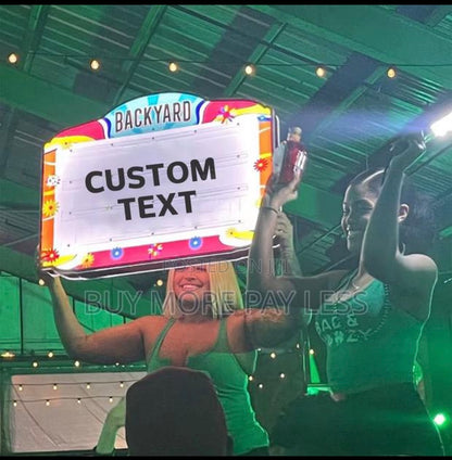 LED Custom message board bottle presentation light