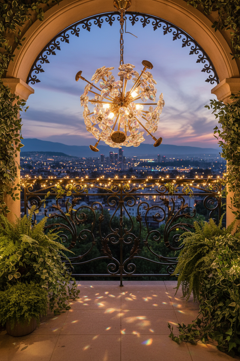 Roundball crystal chandelier