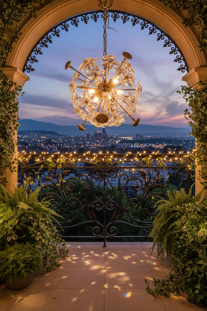 Roundball crystal chandelier