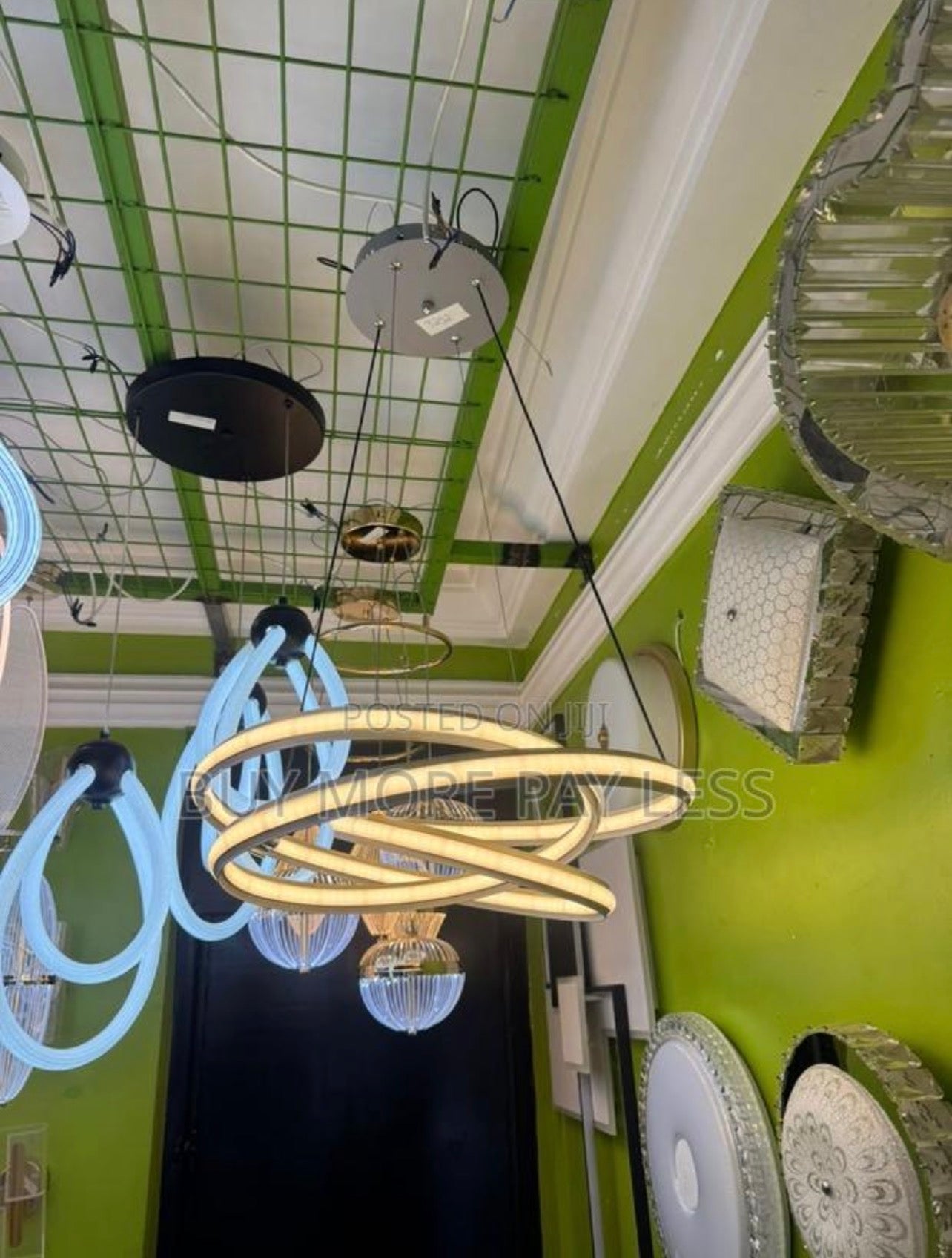 Modern 3-ring pendant light chandelier