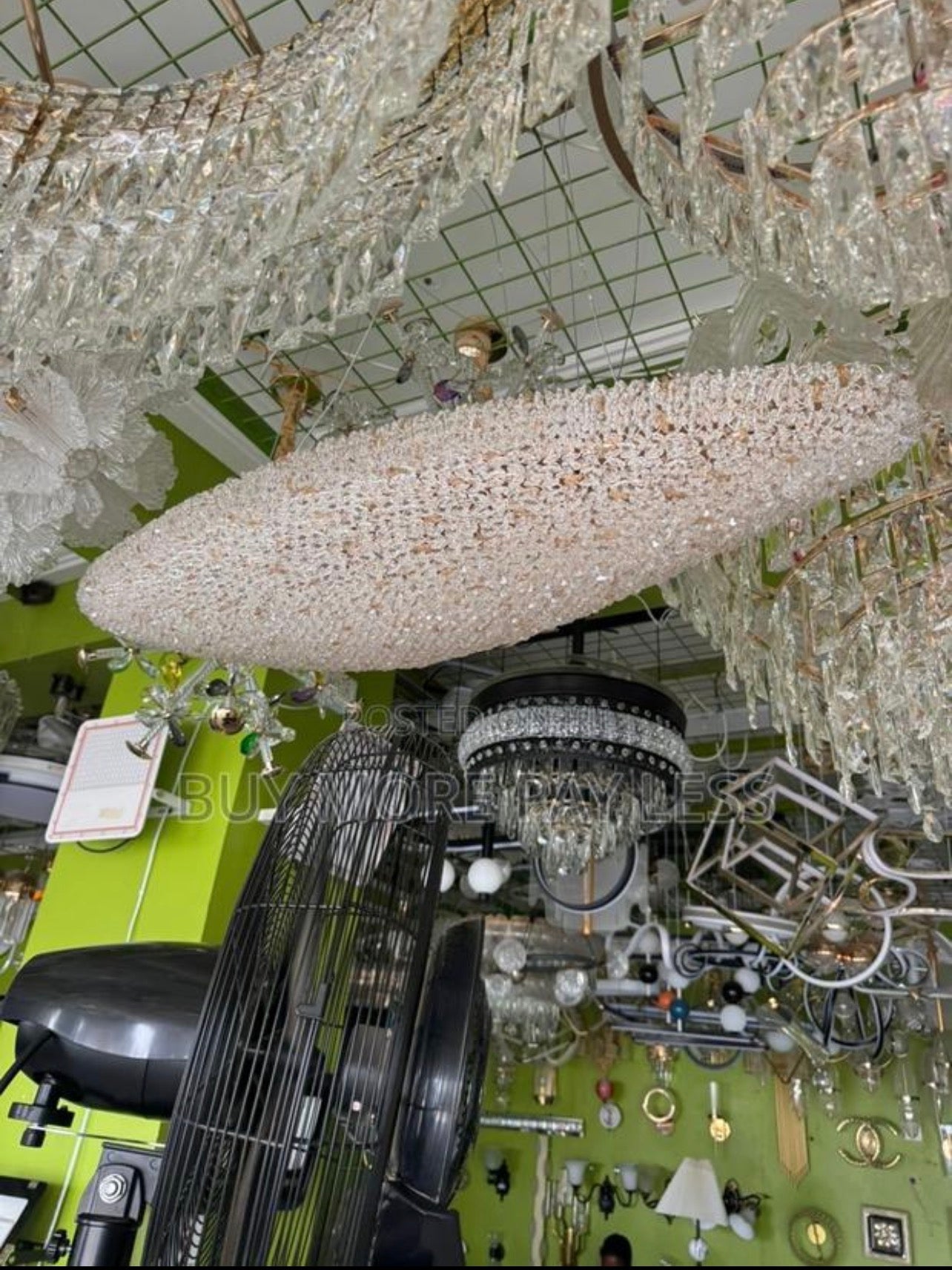 Crystal oval chandelier