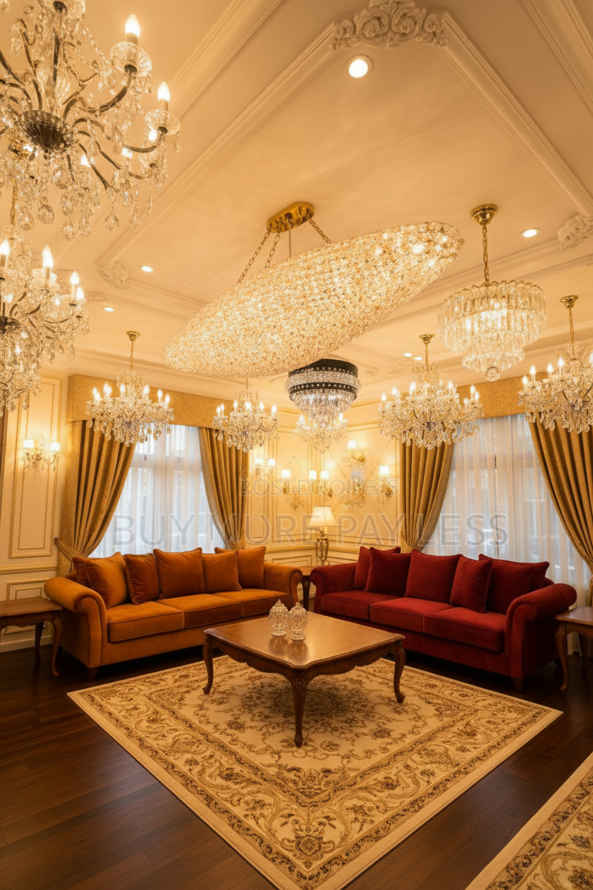 Crystal oval chandelier