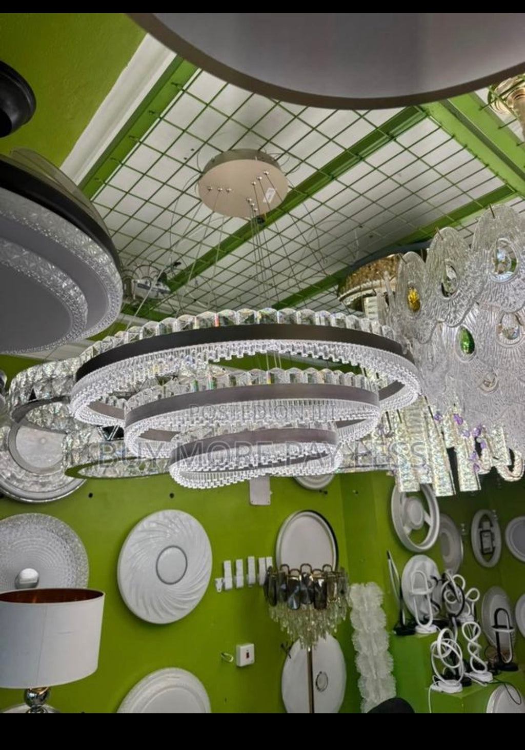 Multi ring LED crystal chandelier