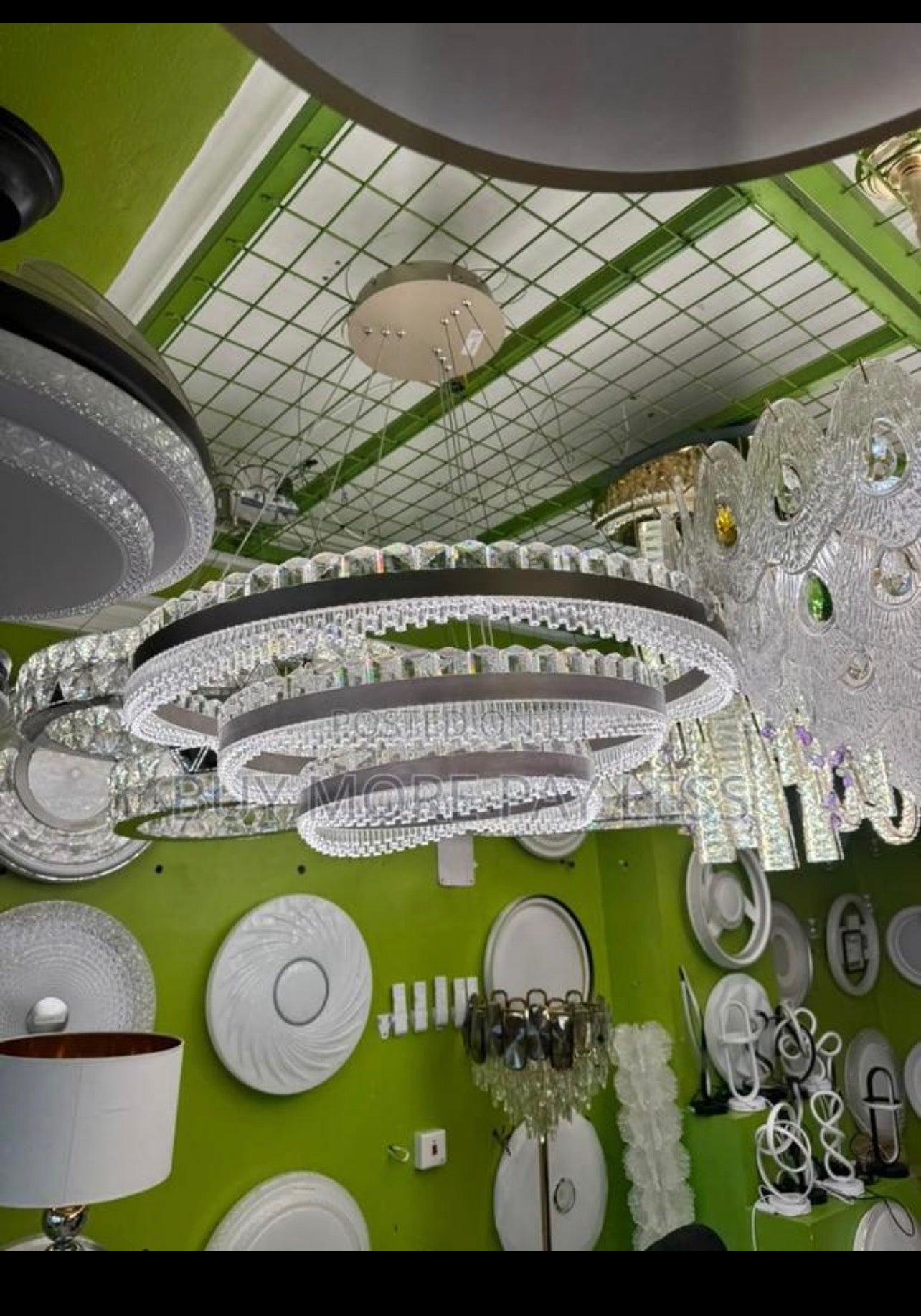 Multi ring LED crystal chandelier