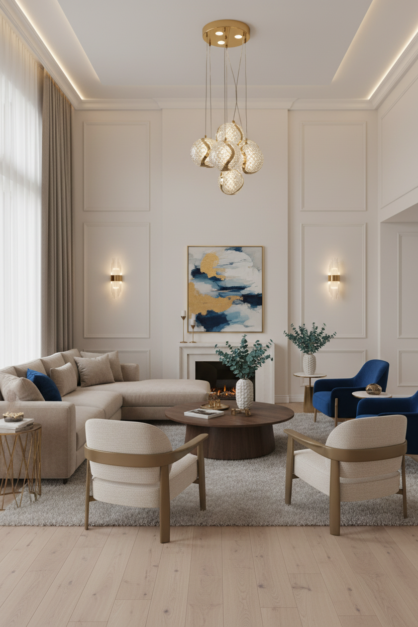 Modern crystal chandelier