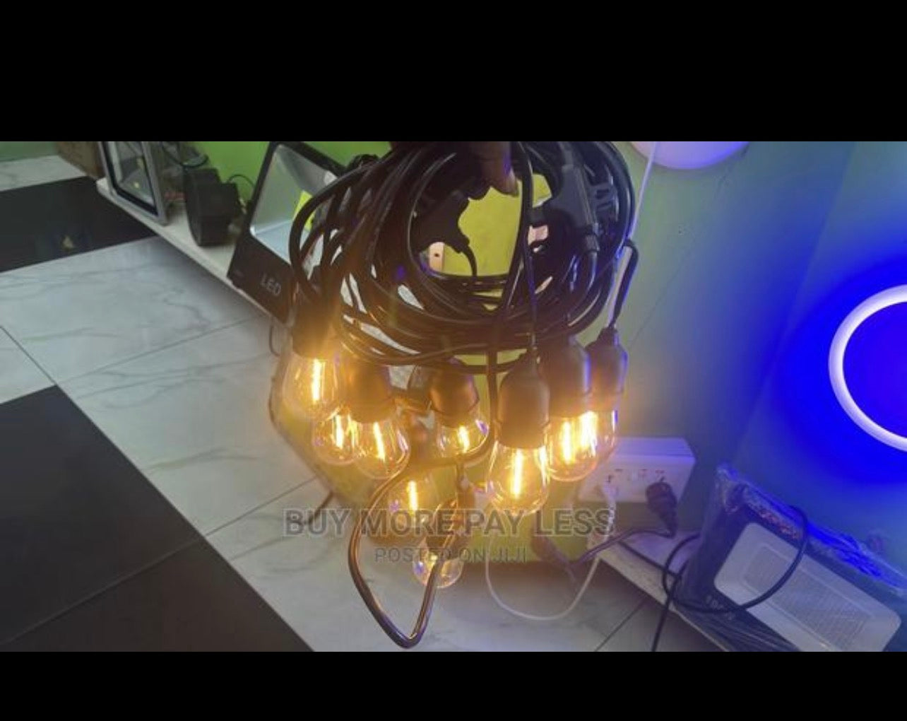 Pergola bulb strings