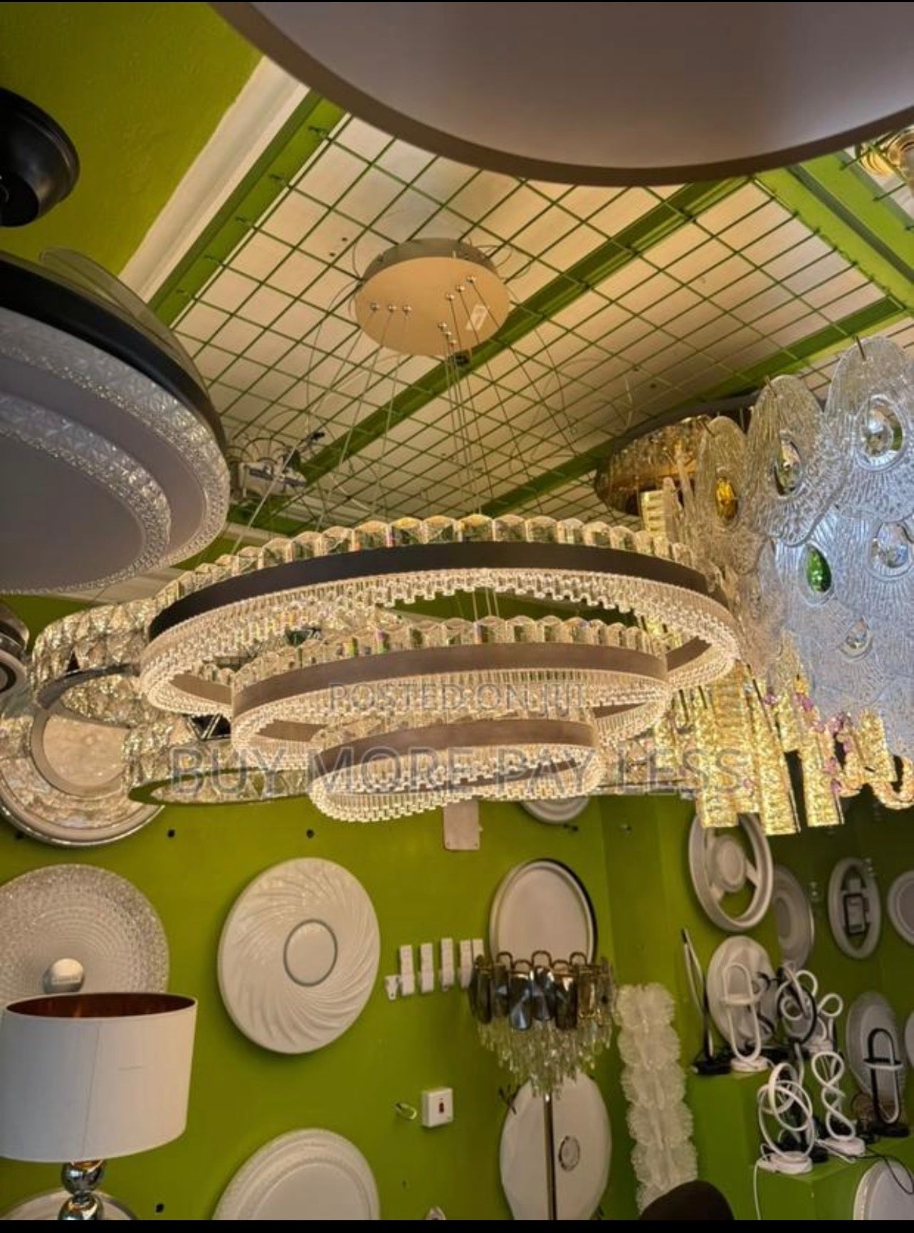 Multi ring LED crystal chandelier