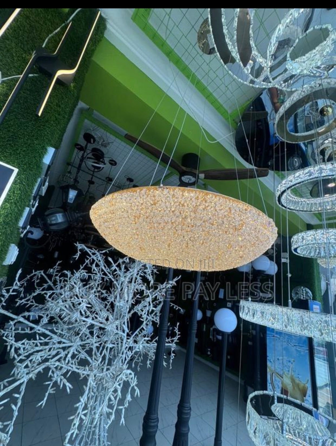 Crystal dome pendant LED chandelier