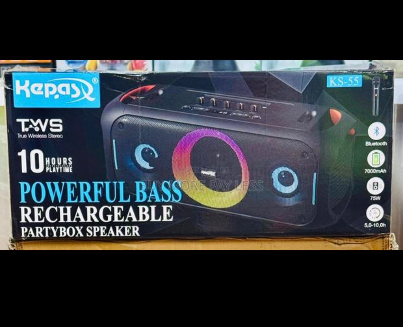 Powerful bass rechargeable party box speaker