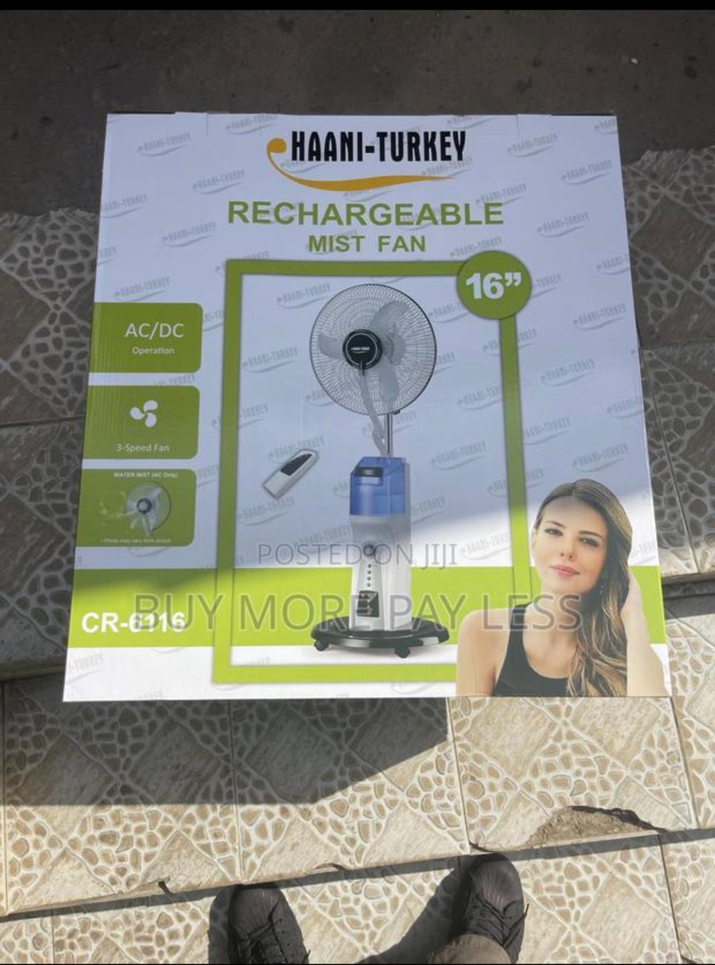 Rechargeable mist fan