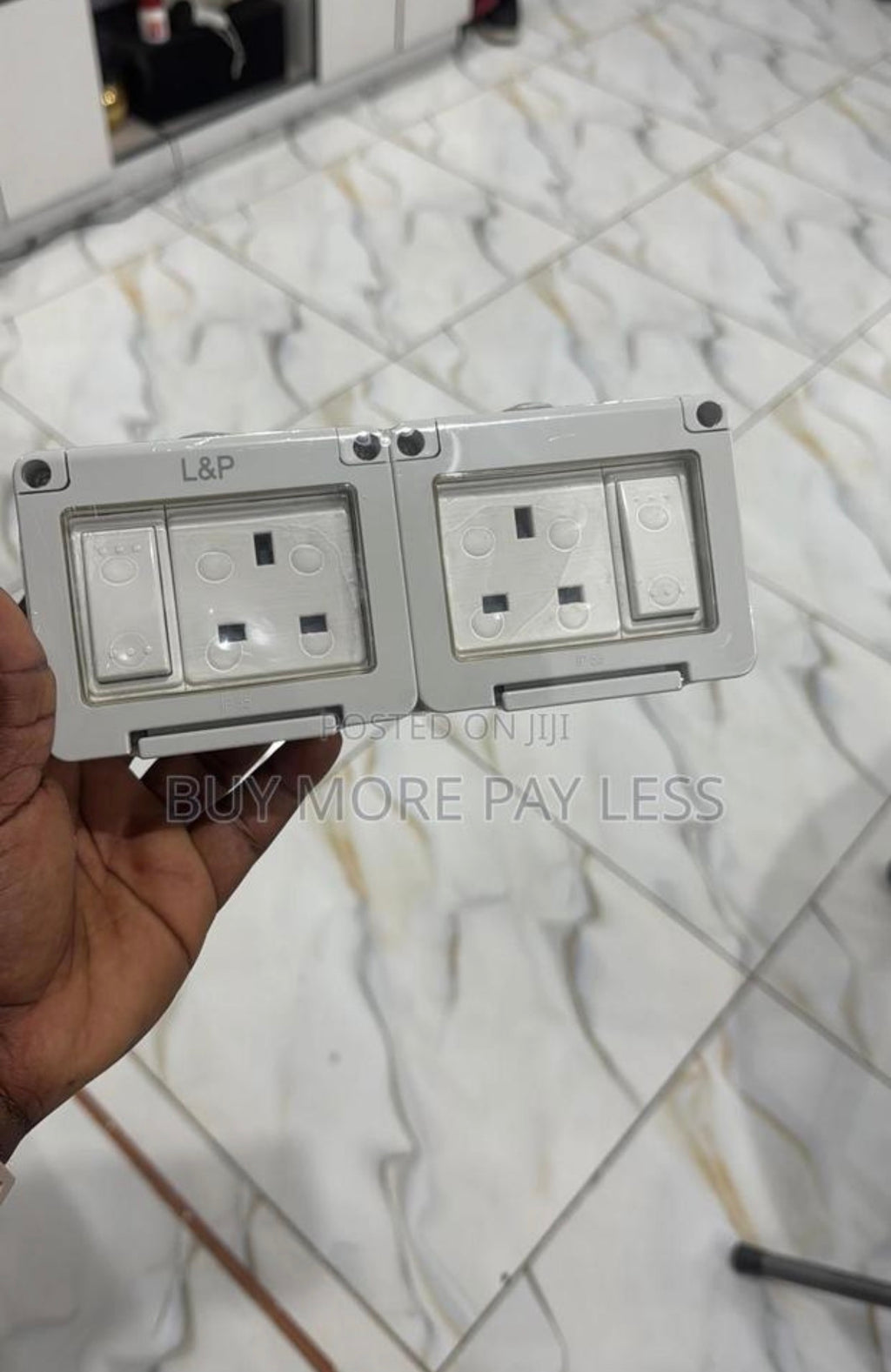 IP65 waterproof double socket