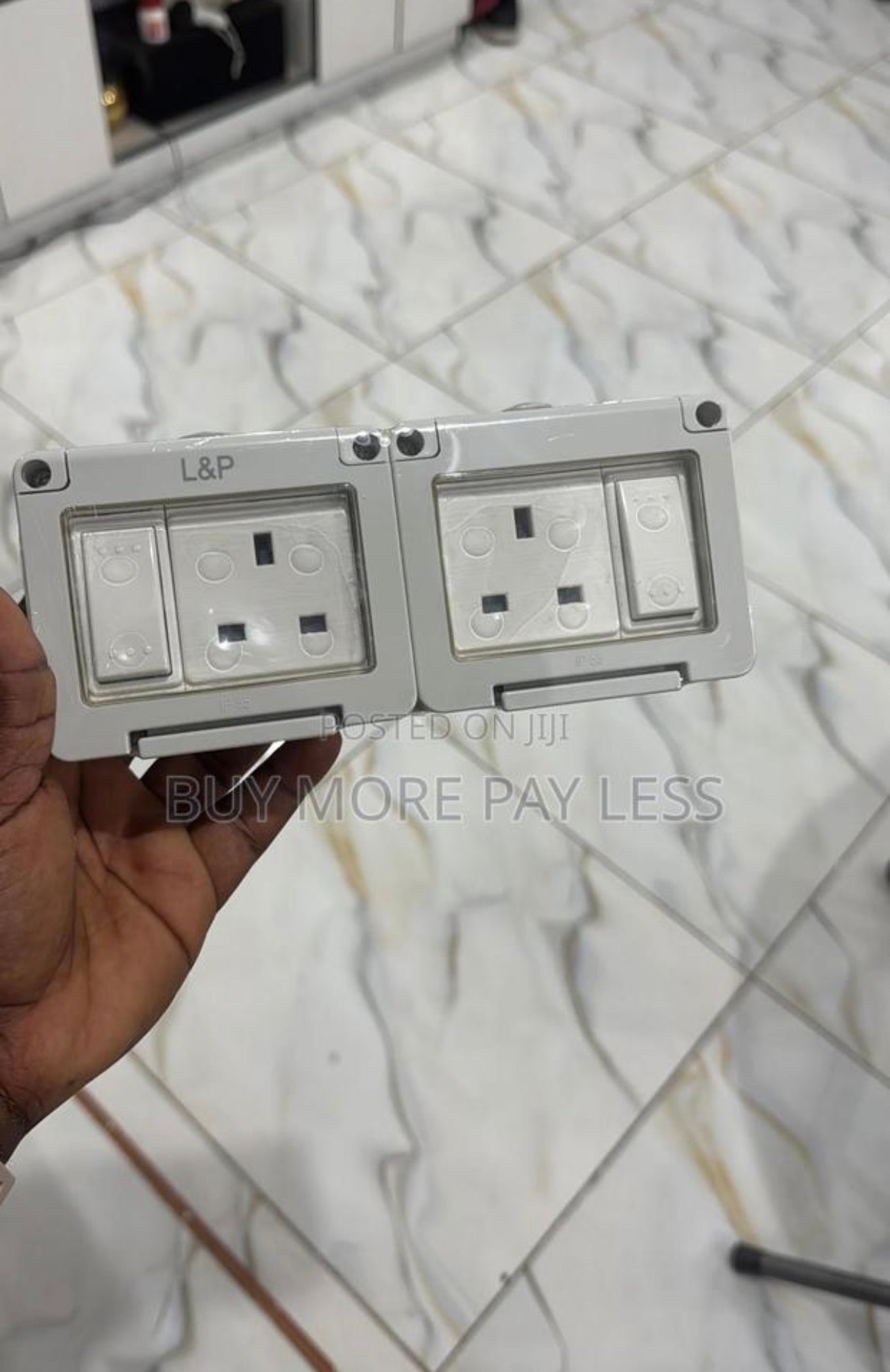 IP65 waterproof double socket