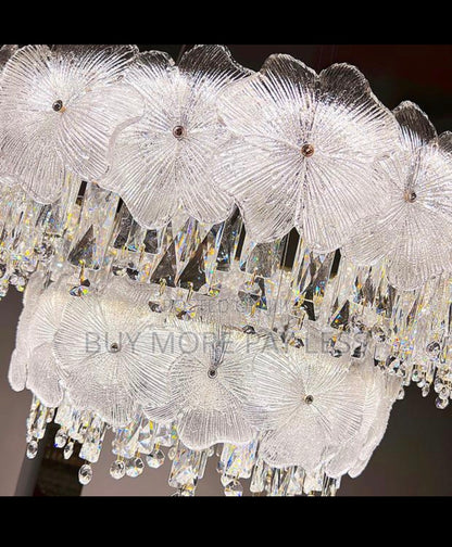 Multi tier crystal chandelier