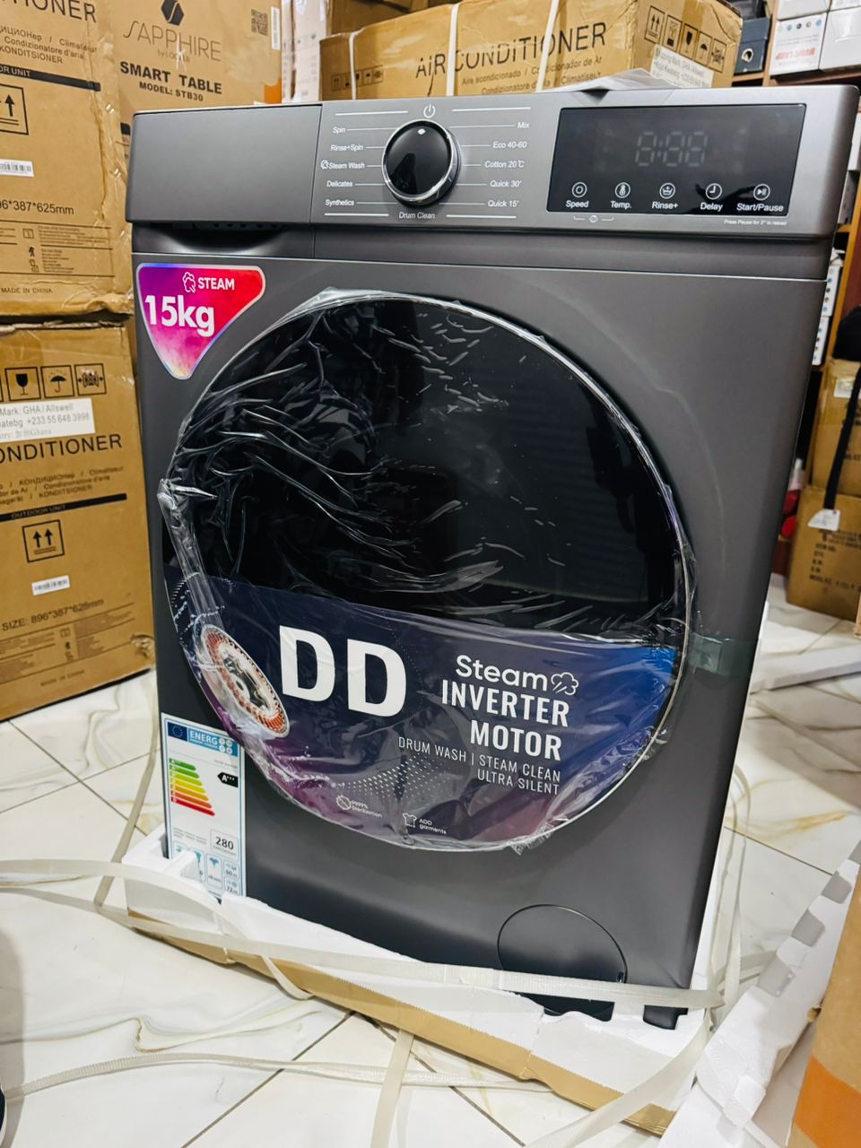 Premium 15kg front-load washing machine