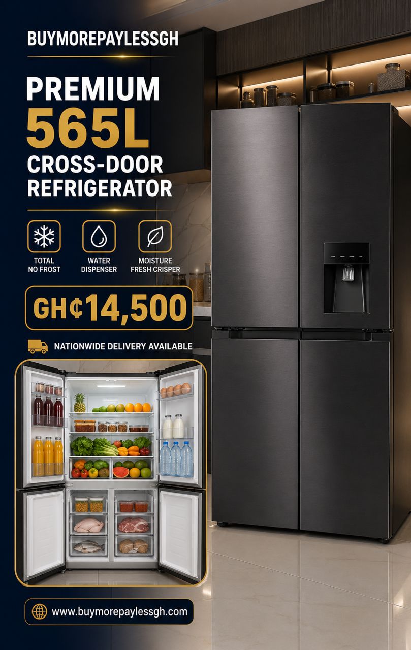 565L cross-door refrigerator