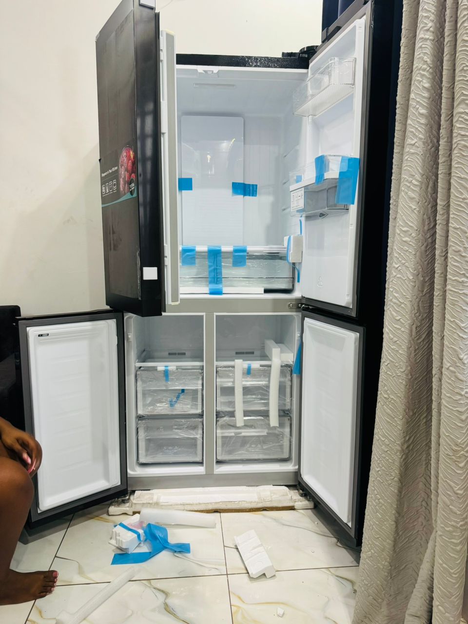 565L cross-door refrigerator