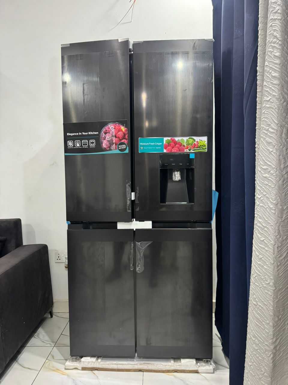 565L cross-door refrigerator