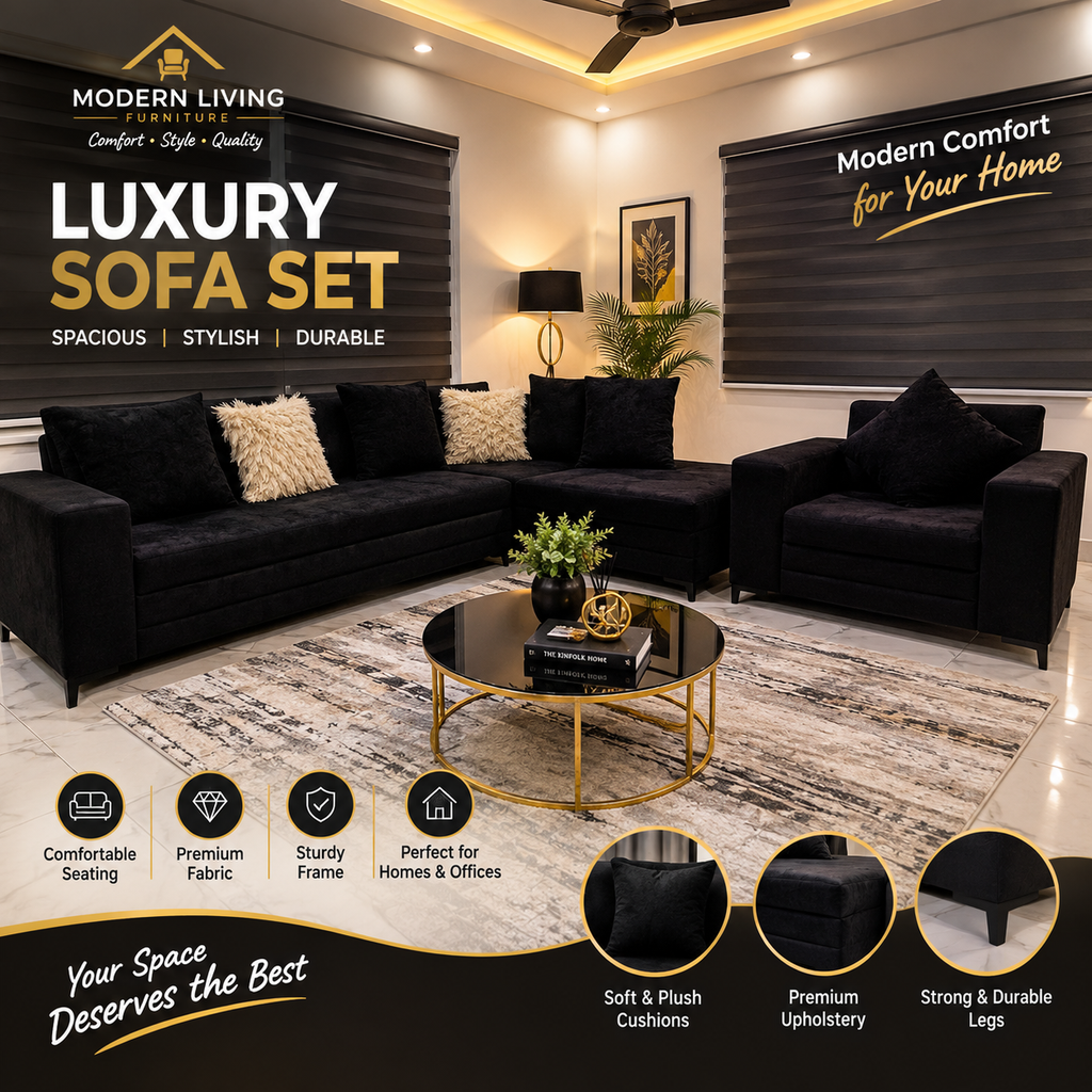 Brand-new 5-in-1 American-size L-shaped sofa set