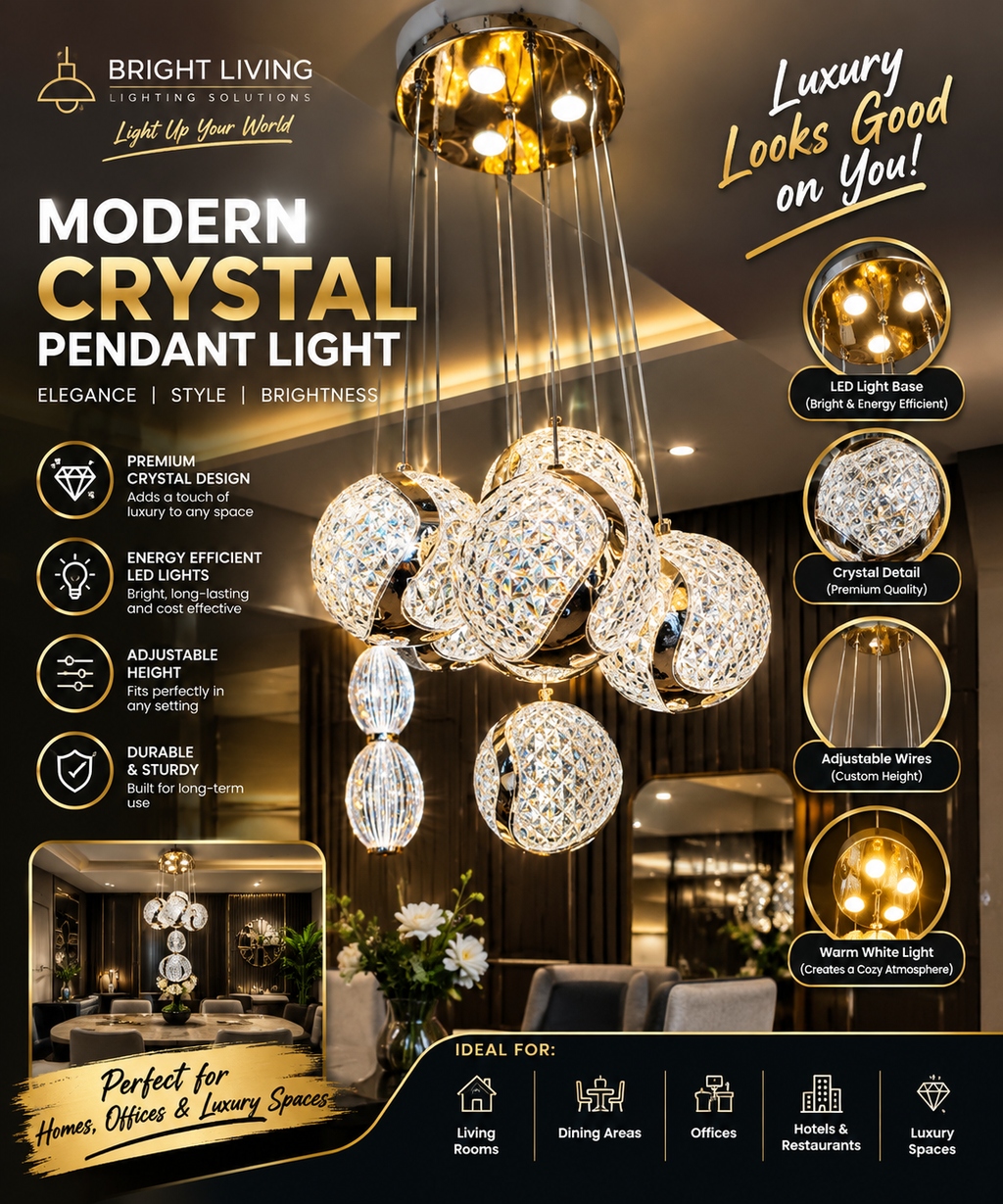 Modern crystal chandelier