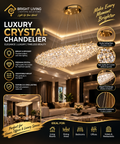 Crystal oval chandelier