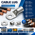 Copper tube crimp cable lug
